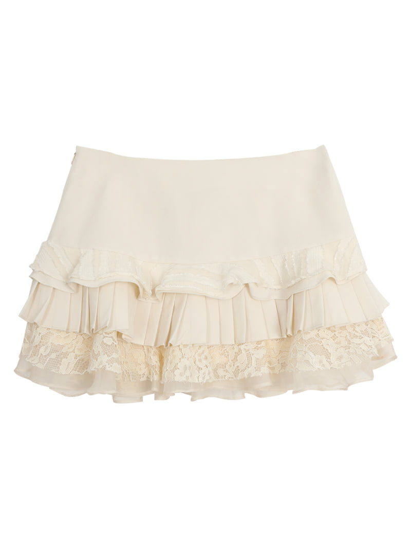 A-line cake cancan mini skirt