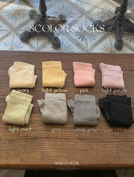 See-through Daily Rib Socks (8color)