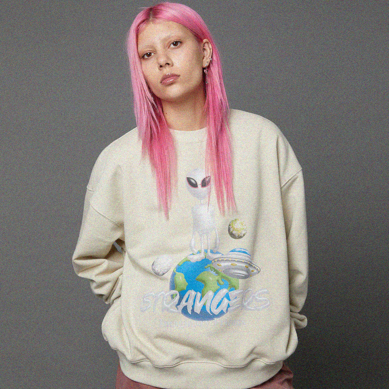 Alien universe artwork overfit sweatshirts