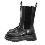 New York Leather Oversole Chelsea Ankle Boots (Black)
