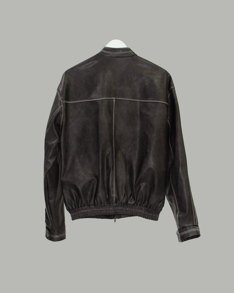 track leather jacket