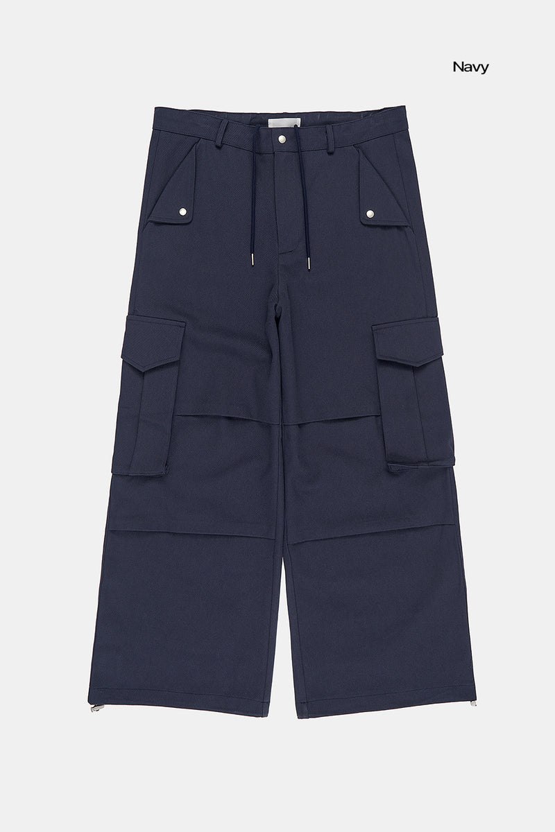 Triangle pocket wide cargo pants