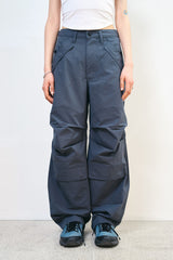 Dual cargo nylon wide pants