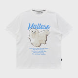 Maltese illustration half Sleeve T-shirt