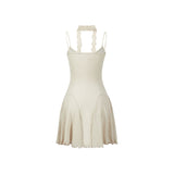 [BettyBoop] Tie Flare Mini Dress_(2 Colors)