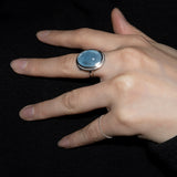 Bold aquamarine ring