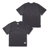 STGM Logo Vintage-Like Washed Oversized Short Sleeves T-Shirts Sky Blue / Charcoal