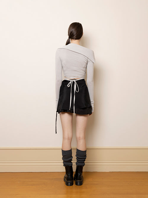 ケイトラップスカート / Kate wrap skirt (Black)