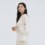 SILKY SHIRRING BLOUSE (2color)