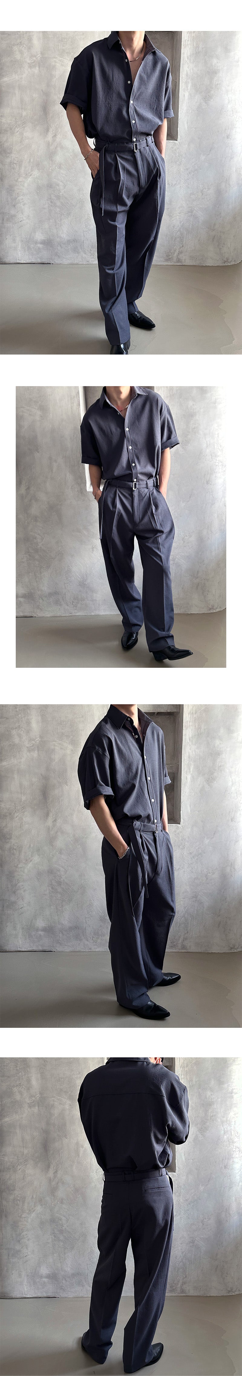 [SET UP가능] Minimal belt slacks(3color)