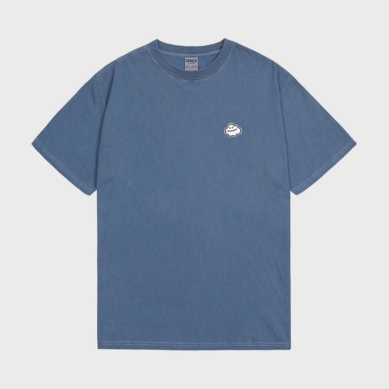 [UNISEX] Small Cloud Smile Pigment Short Sleeve T-shirt