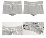 New gray lace mini pants skirt