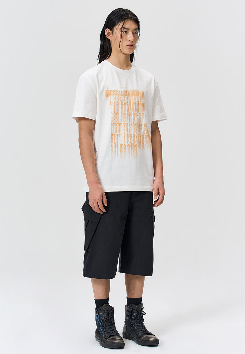 Typo Graphic T-shirt - WHITE