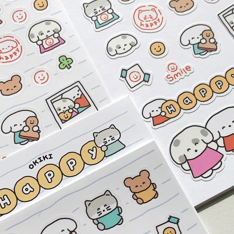 [MADE] PeaceLoveHappy Sticker Pack