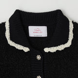 fluffy knit cardigan (black)