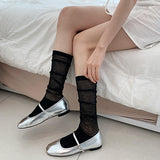 Wrinkled knee socks stocking socks (23T185)