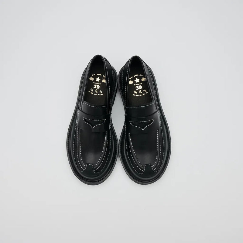 VATIC PENNY LOAFER Nappa White stitching Nappa leather penny loafers with a 63mm internal and external height increase