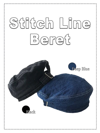 【6位】ステッチラインベレー帽 / STITCH LINE BERET