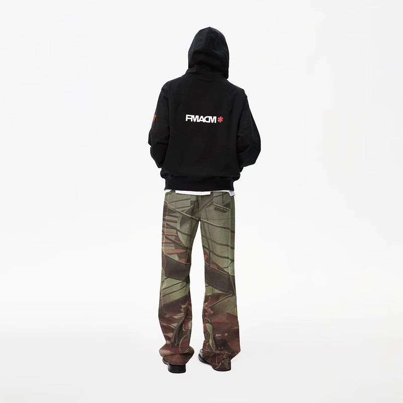 FMACM Bored and Mad 24SS Patch Embroidered Hooded Sweatshirt