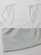 Apple Shirring Flare Crop Bustier Blouse (3color)