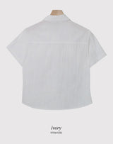 SR ポケットBasakサマークロップ半袖シャツ (3color)