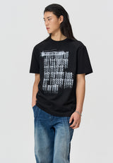タイポグラフィックTシャツ - BLACK
