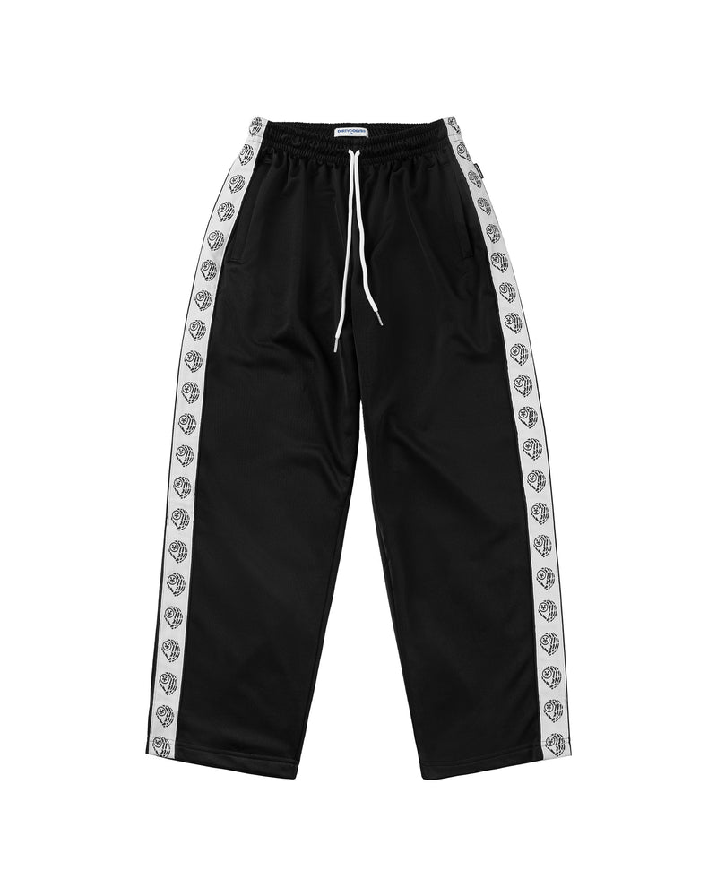 Track Pants Relaxed Taped Logo - Black