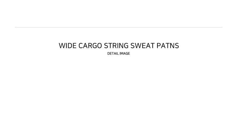 wide cargo string sweatpants black