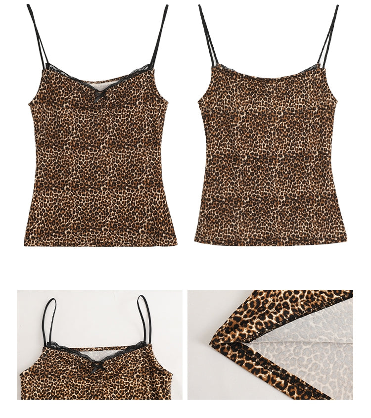 Real Trend Leopard Sleeveless Top