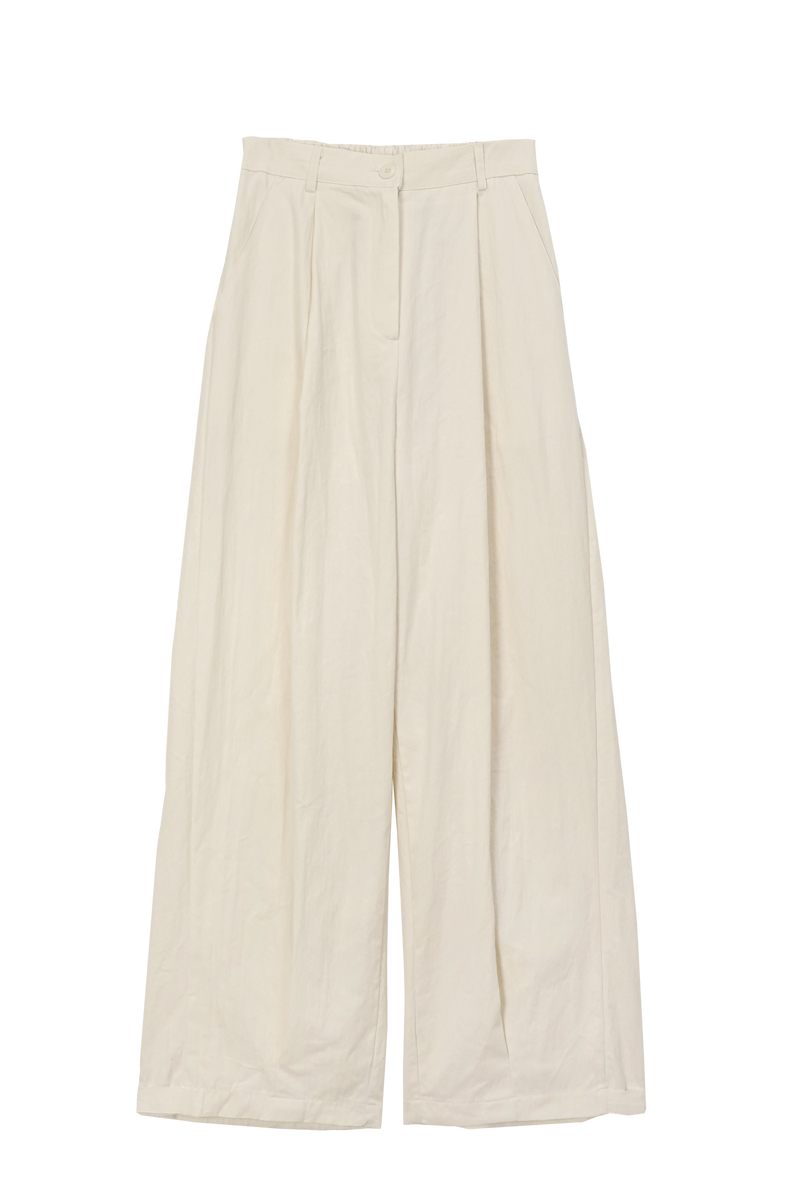 Roeve summer bendable pintuck wide nylon pants (2 colors)