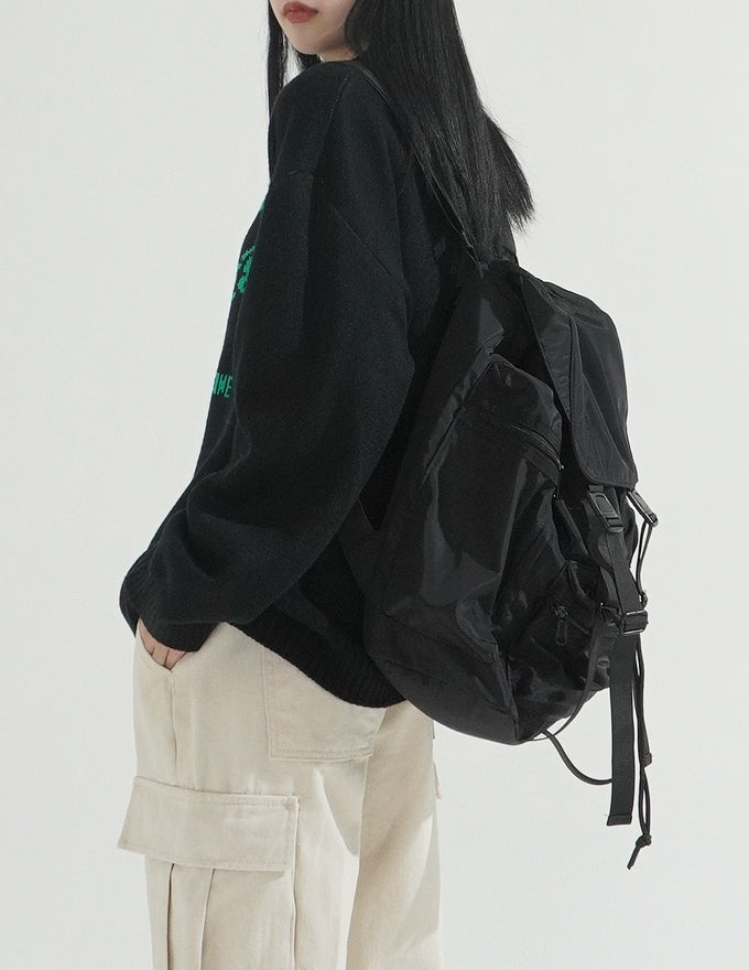 Multi Pocket String Backpack