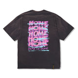 Home Vintage-Like Washed Oversized Short Sleeves T-Shirts Charcoal / Brown / Beige