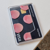 peach MagSafe transparent card wallet 