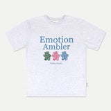 AMBLER 男女共用 Emtion Bear オーバーフィット 半袖 Tシャツ AS1111