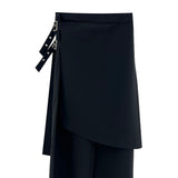 ロングワイドバックルラップスカートパンツ(2 colors)