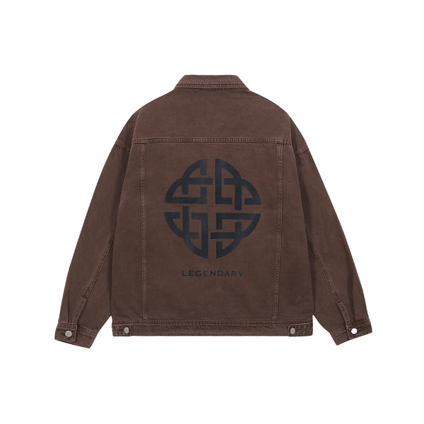 [LEGENDARY DUNE] Signature Logo Cotton Jacket_Brown