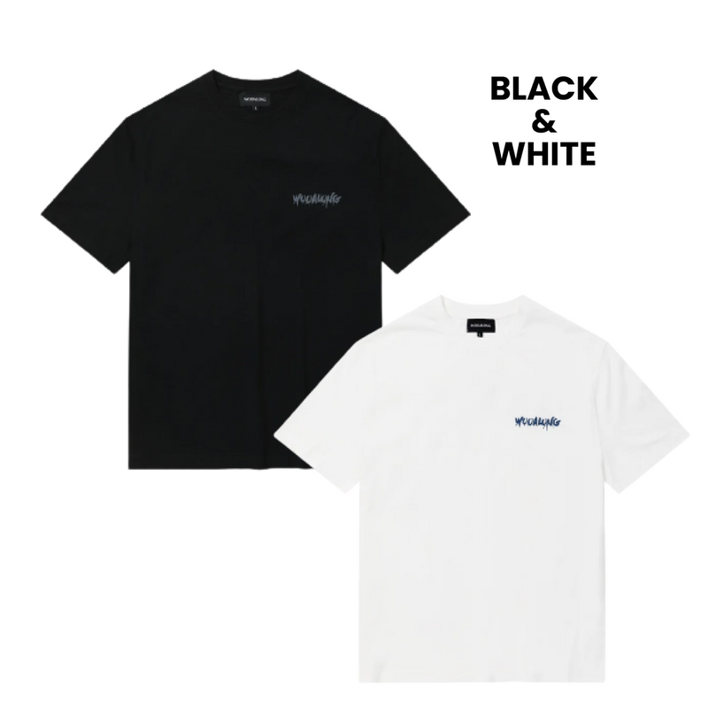 【SET】Graffiti lettering T-shirt - BLACK + Graffiti lettering T-shirt - WHITE