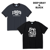 【SET】1989 クールコットンリンガー半袖（DEEP GRAY）+イルージョン クールコットンオーバーフィット半袖