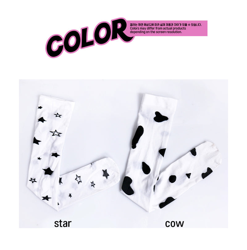 cow or star pattern stockings