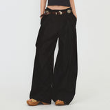 RELAXED WIDE DENIM PANTS (black)