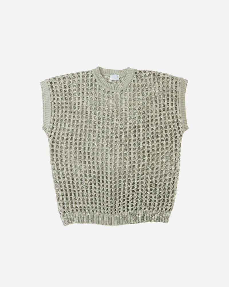 Over mesh knit vest