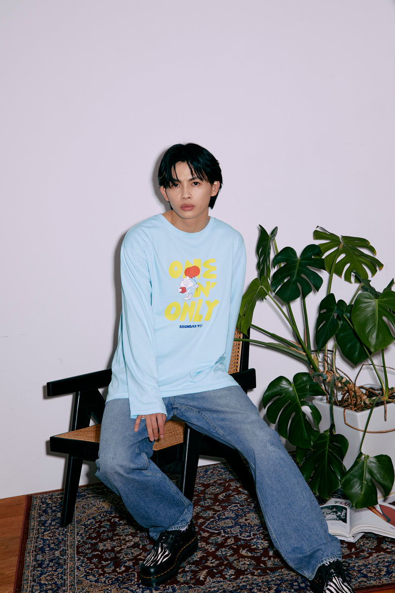 Collaboration Long-Sleeve T-shirt（NAOYA Wearing）| ONE N' ONLY × SSUNDAYY