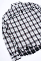 BBD クラシックスマイルロゴレイヤードチェックシャツ (White)