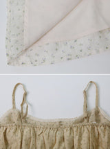 AW Vintage Flower Lace Sleeveless Crop Blouse (2color)
