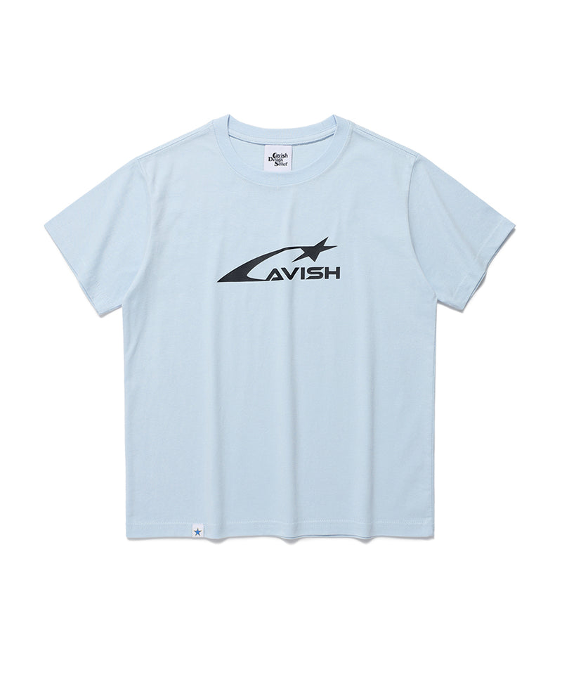 W スペースロゴ半袖Tシャツ BLUE(CV2EMFT519A)