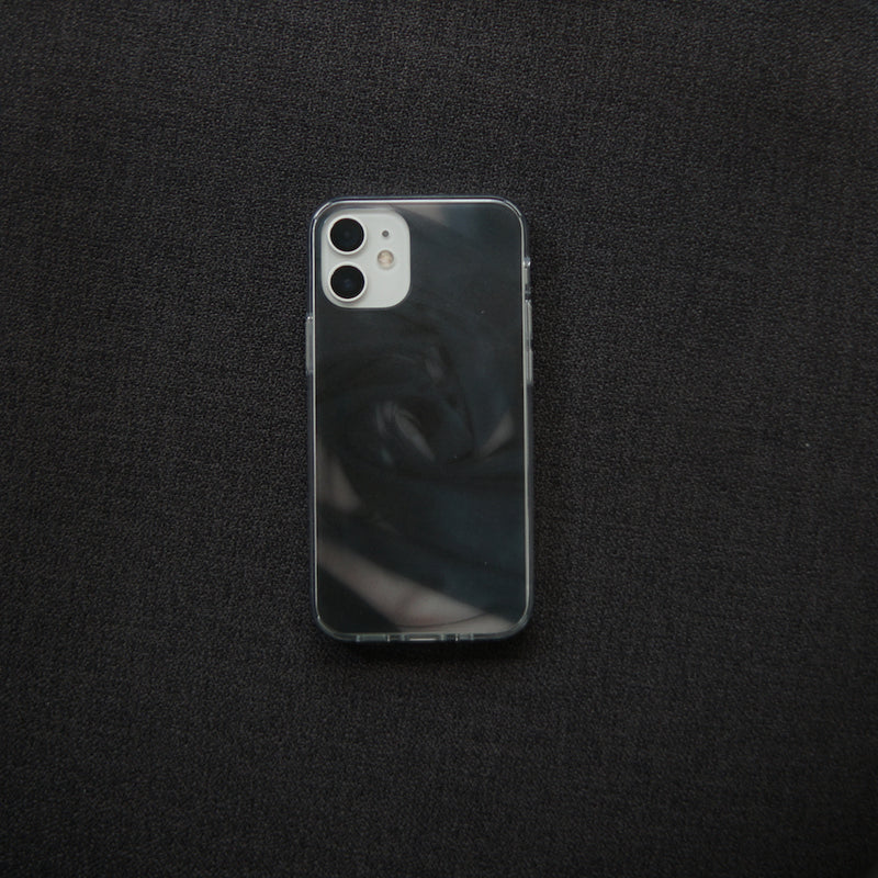 [MADE] see through jelly hard phone case (black)