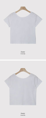 Daily Basic Crop Short Sleeve T-shirt (6color)