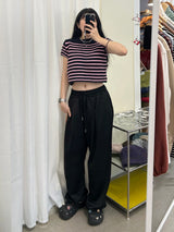 Pintuck Trousers String Pants_6 Colors
