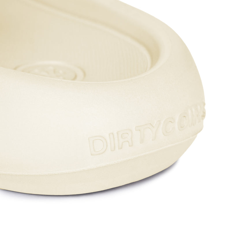 DirtyCoins Embossed Slides - Cream
