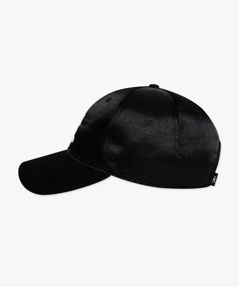 GOTHIC SATIN 6PANEL CAP black